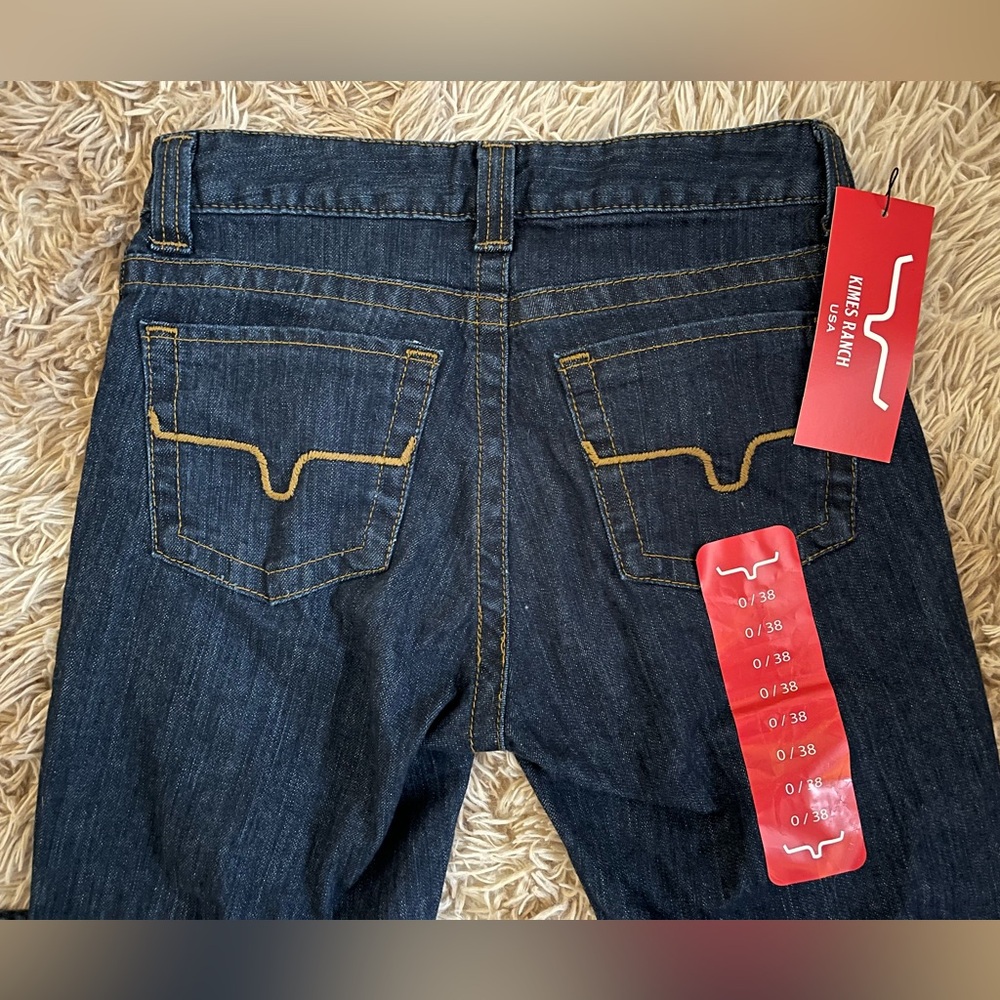 KIMES RANCH USA, BETTY JEANS, SIZE 0/38, DARK BLUE